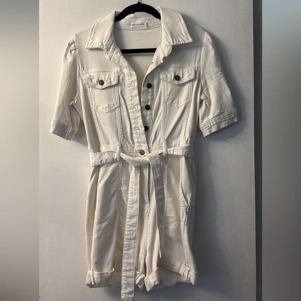 Avec Les Filles Cream Jumpsuit